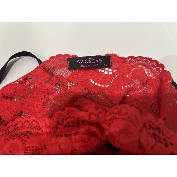 Avid Love Christmas Santa‎ Lingerie Babydoll Sheer Gown Lace Size XXL Mean Girls - Picture 8 of 10